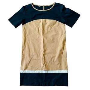 Lafayette 148 Farrah Color Block Shift Dress Size SMALL with pockets